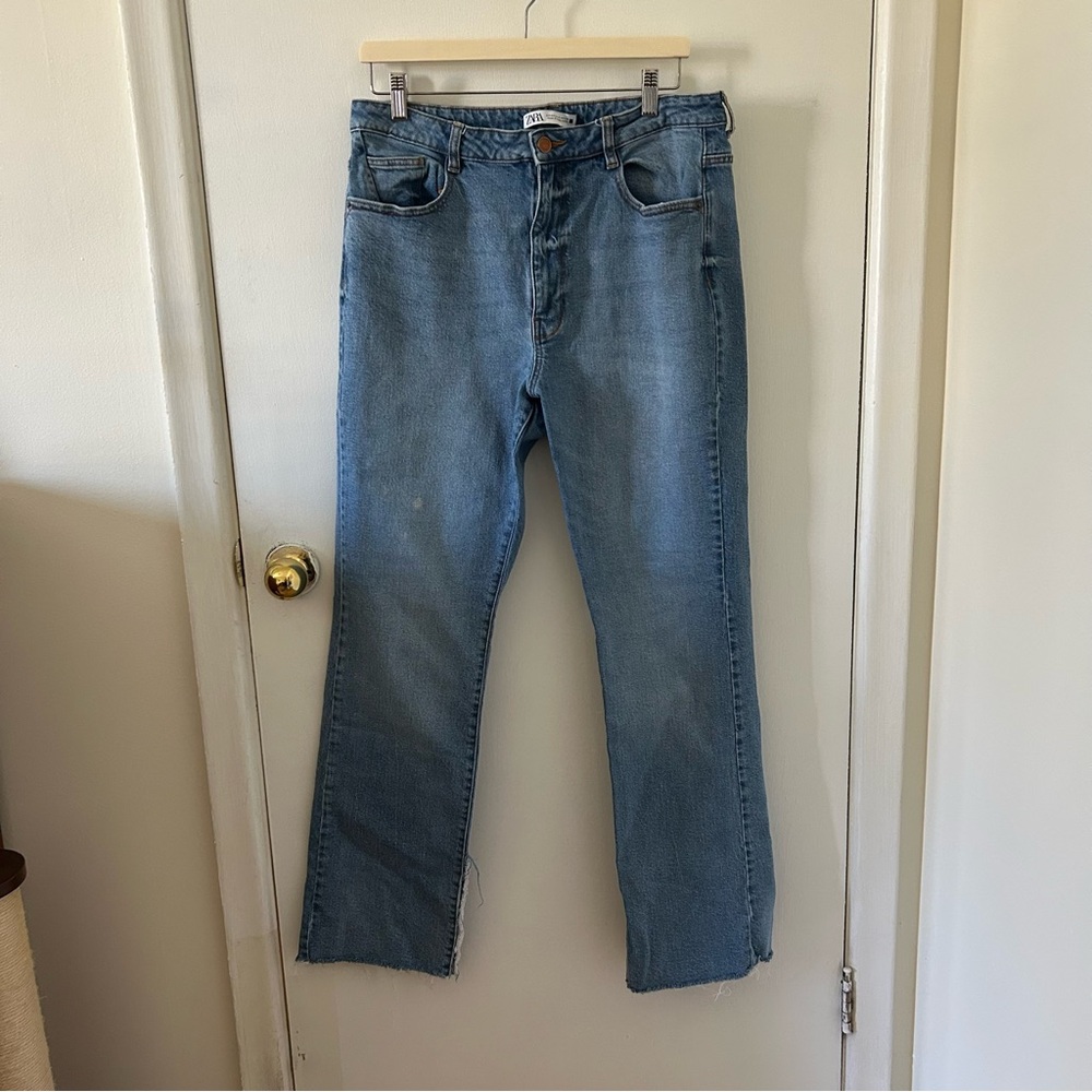 Zara split hem jeans